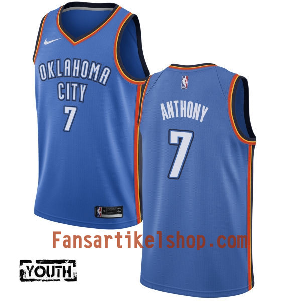 NBA Oklahoma City Thunder Trikot Carmelo Anthony 7 Nike 2017-18 Blau Swingman - Kinder NBA Oklahoma City Thunder Trikot Carmelo Anthony 7 Nike 2017-18 Blau Swingman - Kinder